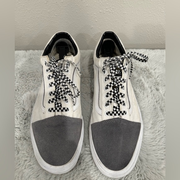 Vans Custom Old Skool Checkered Skateboard Shoes- Canvas and Suede - Sz 14 - Picture 5 of 13